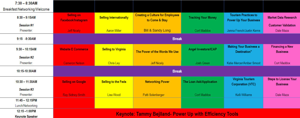 Conference schedule